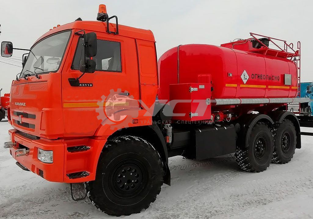 Автотопливозаправщик АТЗ-10 на шасси Камаз 43118-50 (УВТ за кабиной)